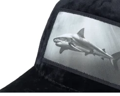 Shark Big Patch Velvet Black Trucker - Calza Pennello