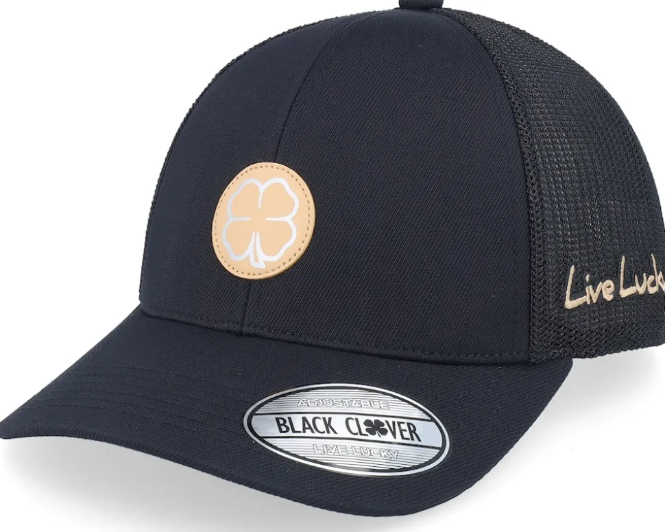 Sharp Luck 14 Black Hat W White Mesh W Patch Trucker - Black Clover