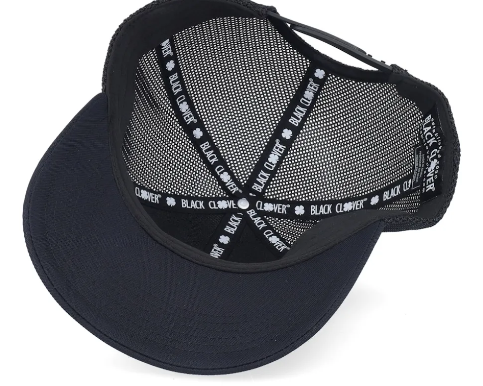 Sharp Luck 14 Black Hat W White Mesh W Patch Trucker - Black Clover