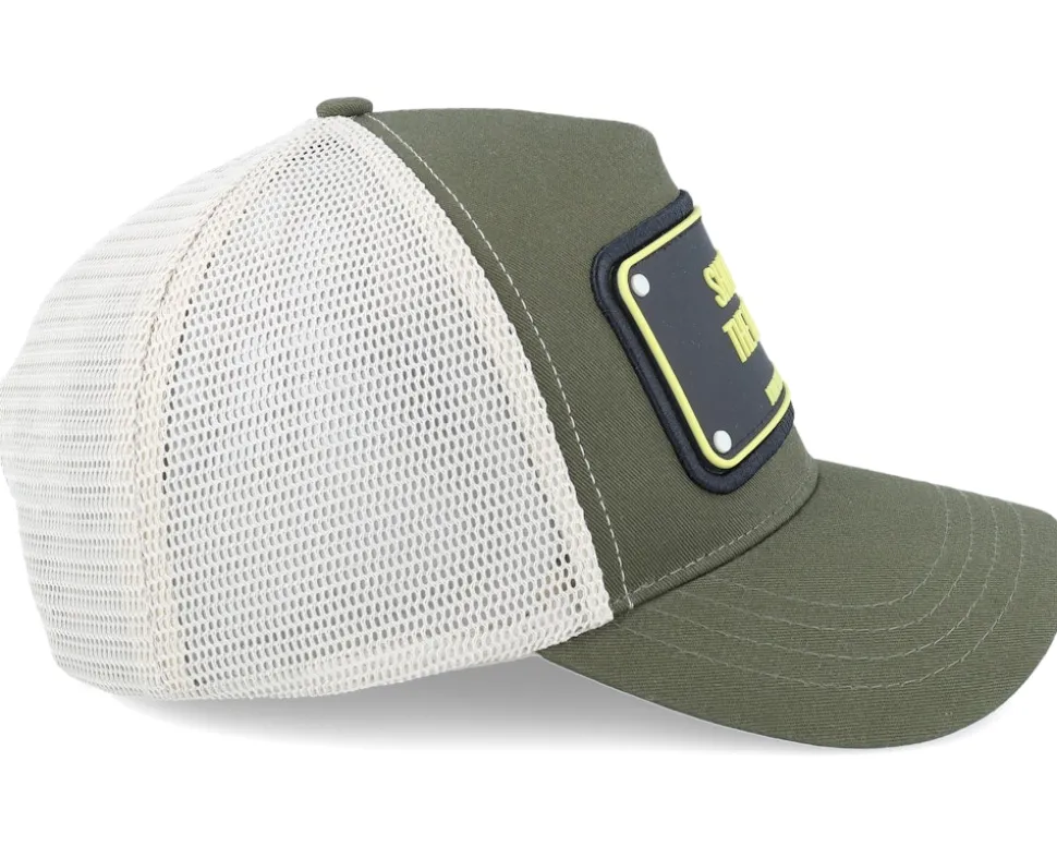 Show Me The Money Green/White A-Frame Trucker - John Hatter & Co