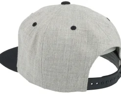 Side Logo Grey/Black Snapback - Bearded Man