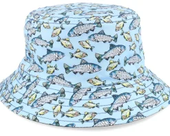 2sided Light Blue Fish Print Bucket - Stetson