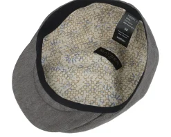 Sidney Linen Brown Gem Flat Cap - Mayser