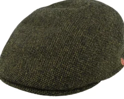 Sidney Tweed Green Flat Cap - Mayser