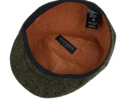 Sidney Tweed Green Flat Cap - Mayser