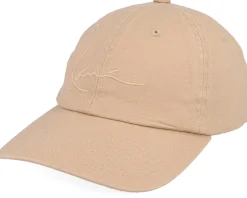 Signature Cap Washed Light Beige Dad Cap - Karl Kani