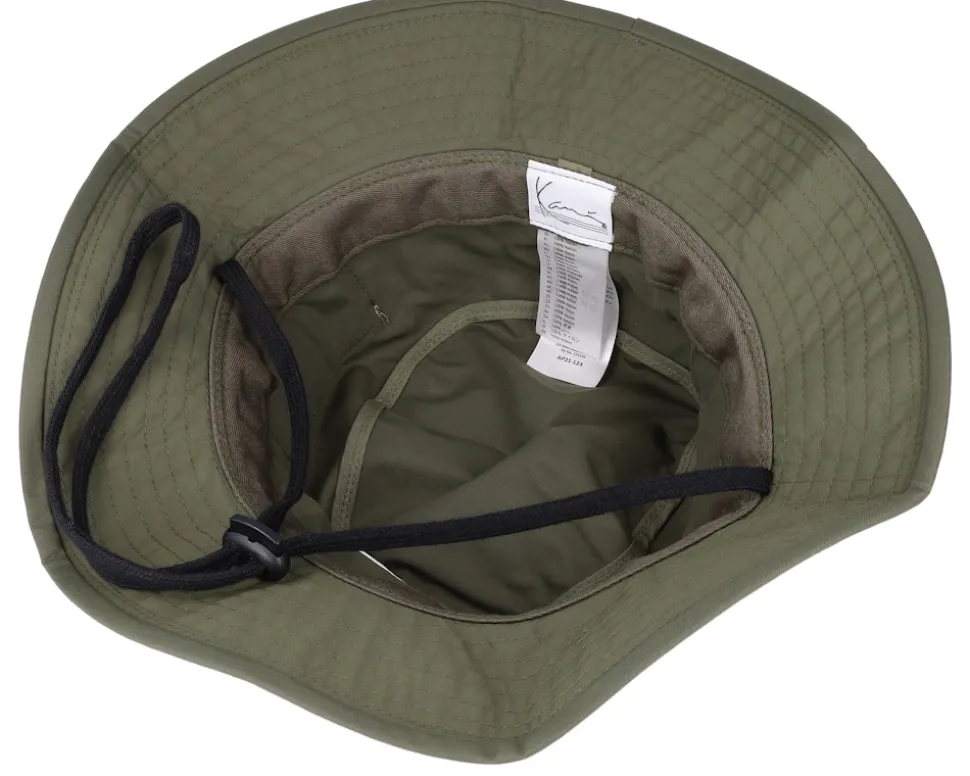 Signature Fisher Hat Dark Military Green Bucket - Karl Kani