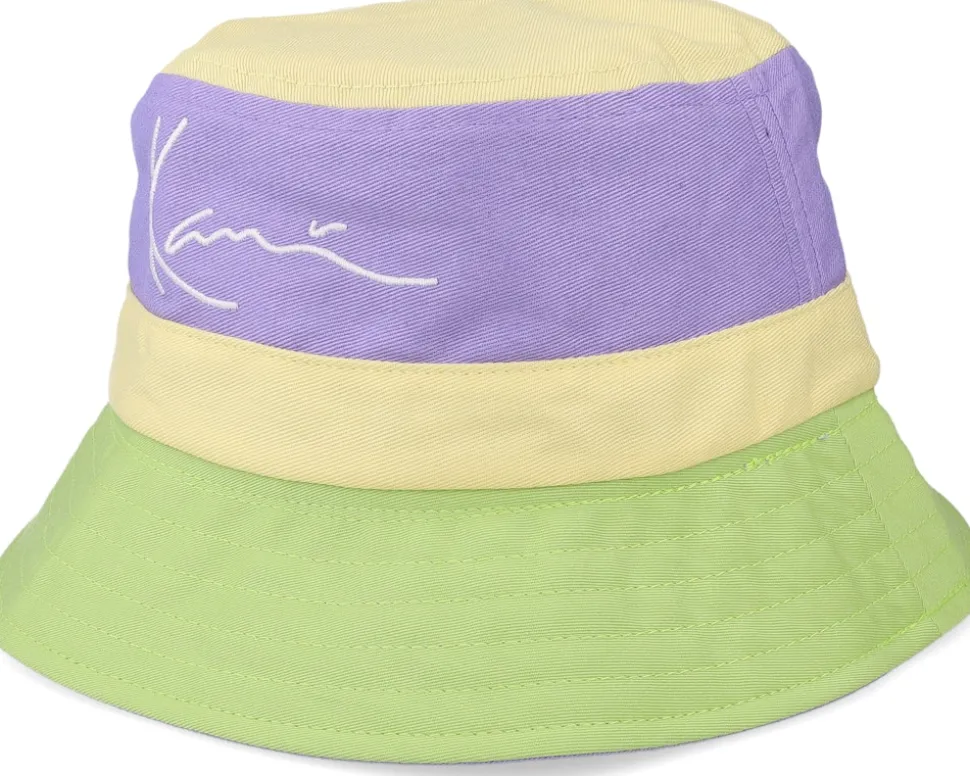 Signature Reversible Block Purple/Yellow/Green Bucket - Karl Kani
