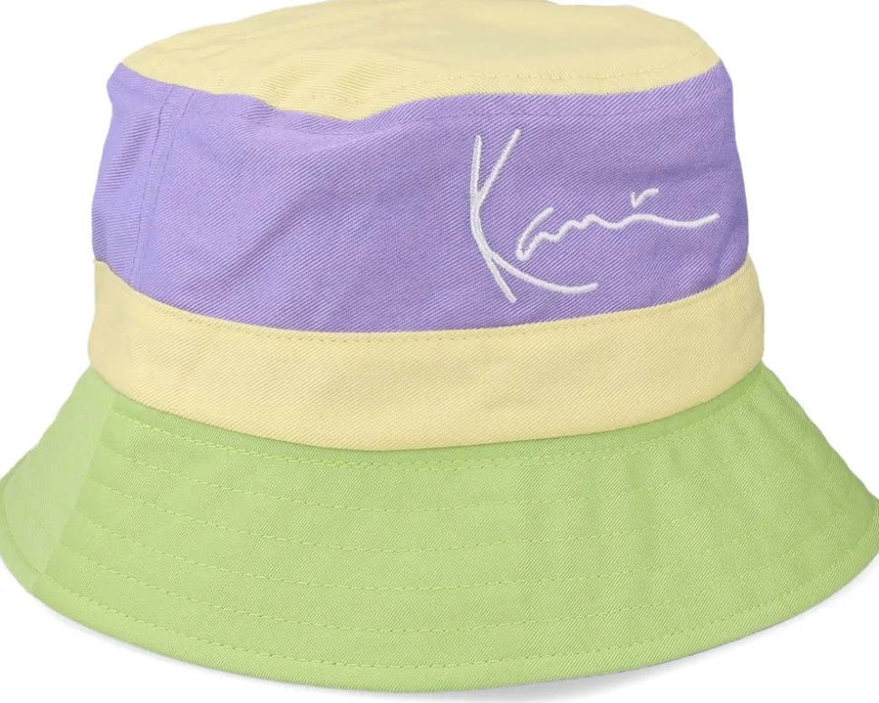 Signature Reversible Block Purple/Yellow/Green Bucket - Karl Kani