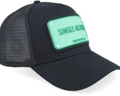 Single As Fuck Rubber Black A-Frame Trucker - John Hatter & Co