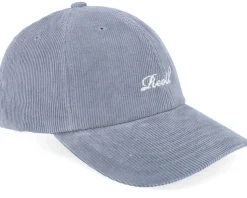 Single Script Cap Blue Grey Corduroy Dad Cap - Reell