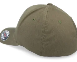 Skull Biker Logo Olive Flexfit - Born To Ride