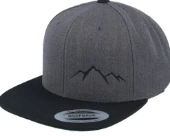 Small Mountain Black/Charcoal Grey/Black Snapback - Wild Spirit