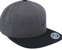 Small Mountain Black/Charcoal Grey/Black Snapback - Wild Spirit
