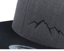 Small Mountain Black/Charcoal Grey/Black Snapback - Wild Spirit
