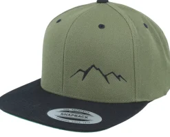 Small Mountain Black/Olive/Black Snapback - Wild Spirit
