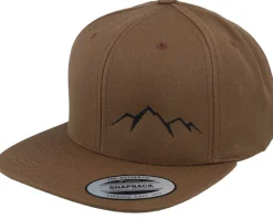 Small Mountain Black/Tan Brown Snapback - Wild Spirit
