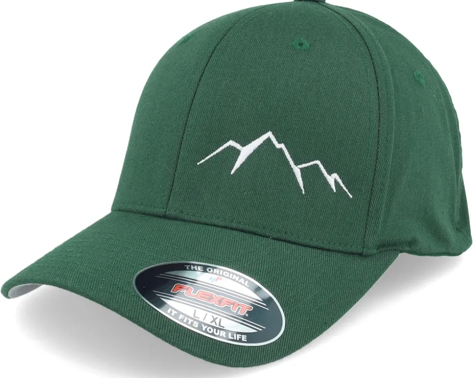 Small Mountain White/Spruce Green Flexfit - Wild Spirit
