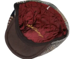 Smart Xtra 42 Wool Mix Brown Patch Flat Cap - MJM Hats
