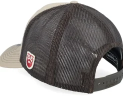 Smoke Grill Bbq Logo 112 Khaki/Coffee Trucker - Bearded Man