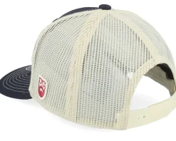 Smoke Grill Bbq Logo Black/Golden Stone Trucker - Bearded Man