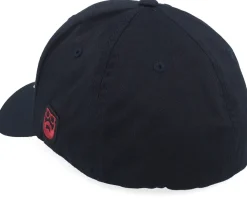 Smoke Grill Bbq Logo Blk Wooly Combed Black Flexfit - Bearded Man