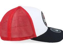 Smoke Grill Bbq Logo Blk White/Scarlet Trucker - Bearded Man