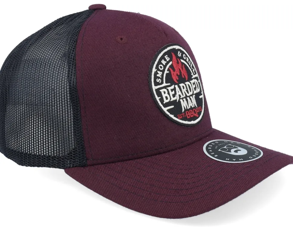 Smoke Grill Bbq Logo Duck Plum/Black/Ducks A-frame - Bearded Man