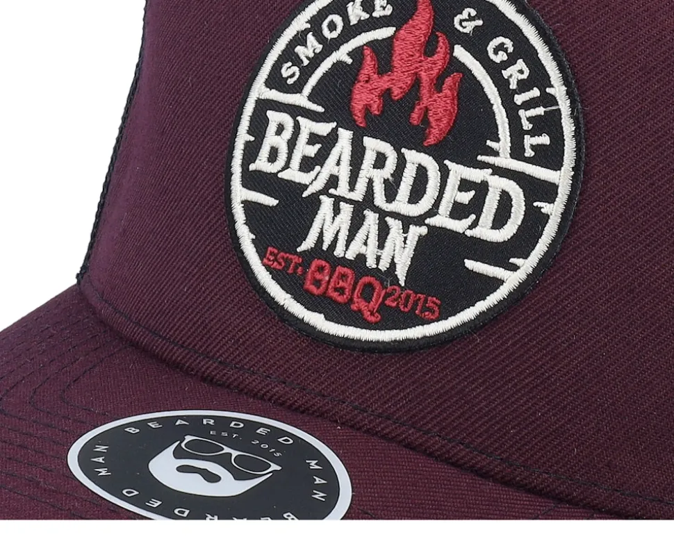 Smoke Grill Bbq Logo Duck Plum/Black/Ducks A-frame - Bearded Man