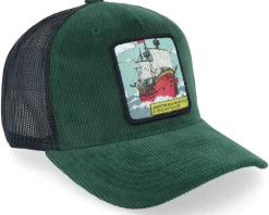 Smooth Sea Never Made a Skilled Sailor Cord Green/Black A-frame Trucker - Jack Anchor
