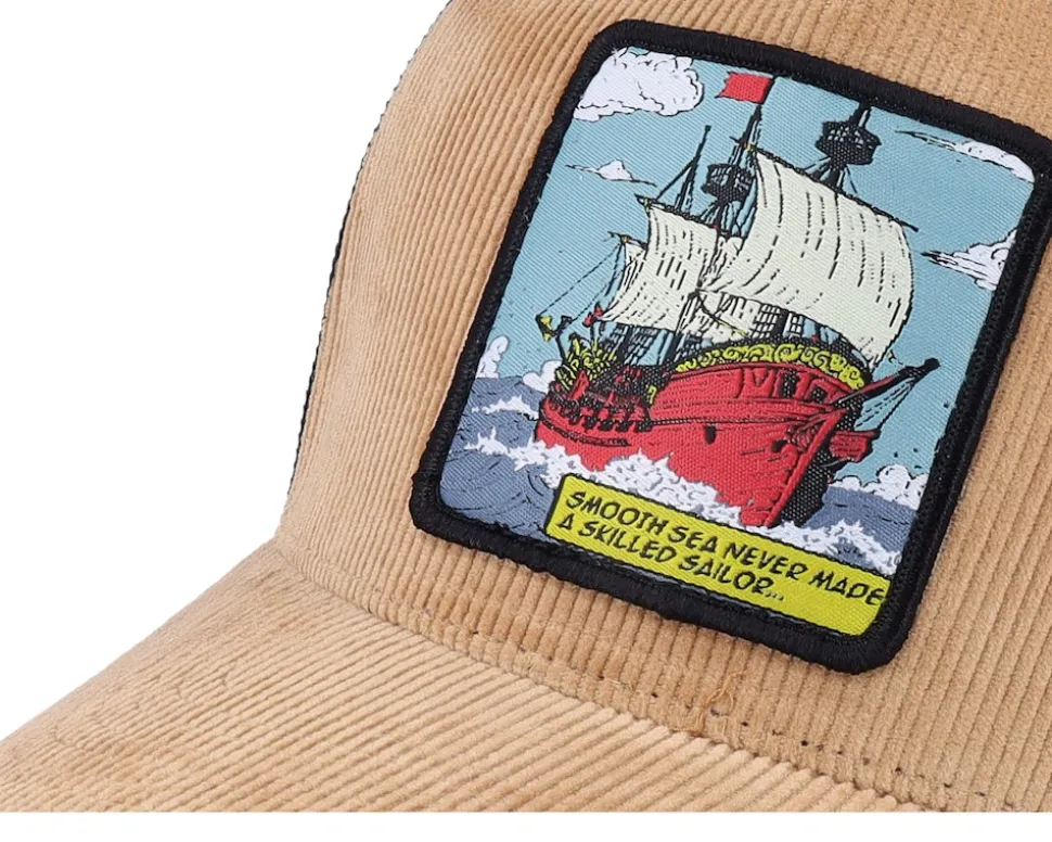 Smooth Sea Never Made A Skilled Sailor Cord Caramel/Black Trucker - Jack Anchor