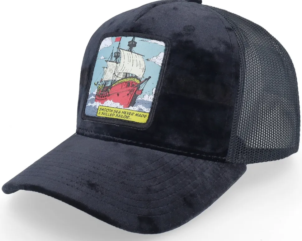 Smooth Sea Never Made A Skilled Sailor Cord Caramel/Black Trucker - Jack Anchor