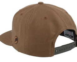 Snufkin Engraved Patch Tan Brown Snapback - Moomin