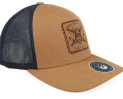 Son Of Odin Viking Patch Engraved Caramel/Black - Bearded Man