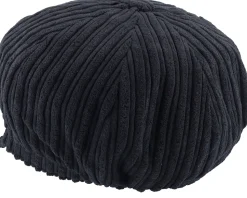 Sophie W Cotton Velvet Black Vega cap - MJM Hats