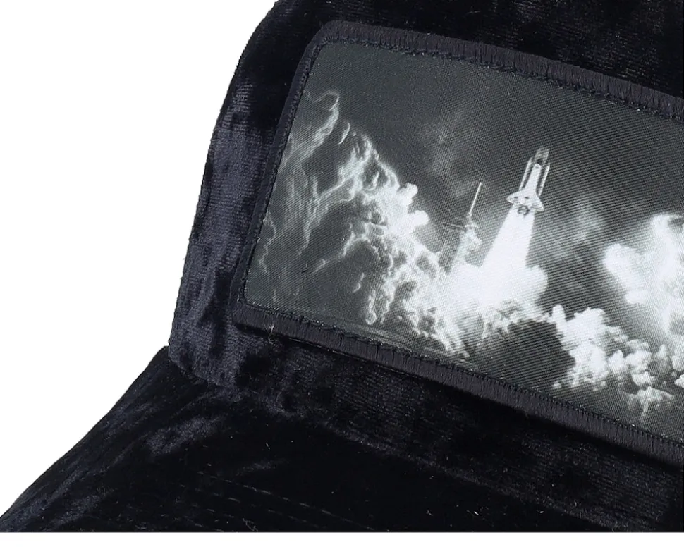 Space Shuttle Launch Velvet Black Trucker - Calza Pennello