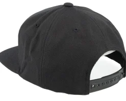 Sparks Medium Profile Black Snapback - Brixton