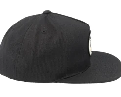 Sparks Medium Profile Black Snapback - Brixton