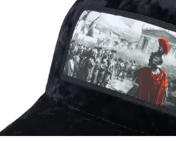 Spartan King Velvet Black A-frame Trucker - Calza Pennello