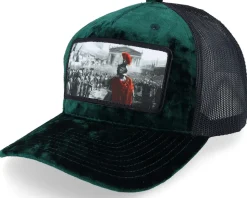 Spartan King Velvet Green/Black A-Frame Trucker - Calza Pennello