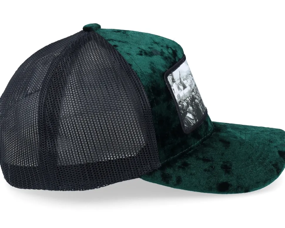 Spartan King Velvet Green/Black A-Frame Trucker - Calza Pennello