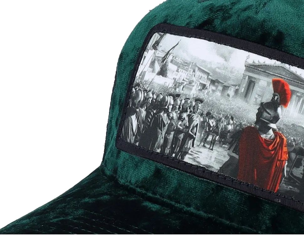 Spartan King Velvet Green/Black A-Frame Trucker - Calza Pennello