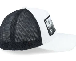 Spartan King Velvet White/Black A-Frame Trucker - Calza Pennello
