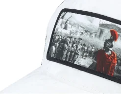 Spartan King Velvet White/Black A-Frame Trucker - Calza Pennello