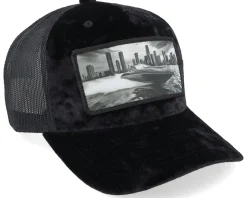 Speed Boat Racing Velvet Black A-Frame Trucker - Calza Pennello