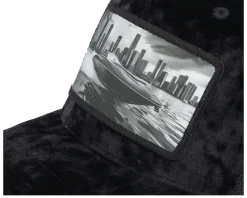 Speed Boat Racing Velvet Black A-Frame Trucker - Calza Pennello