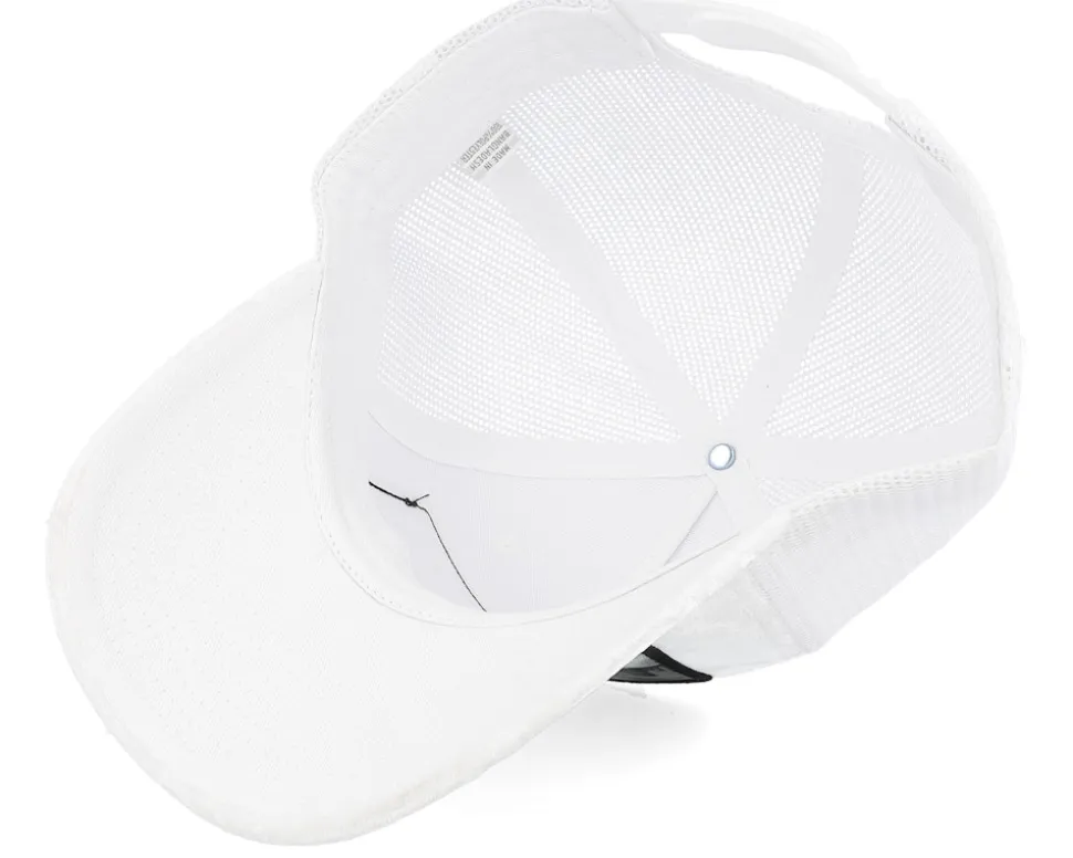 Speed Boat Racing Velvet White A-Frame Trucker - Calza Pennello