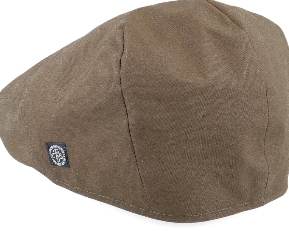 Spencer Waxed Cotton Green Flat Cap - CTH Ericson
