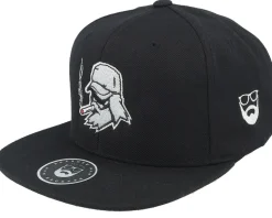 Spike Beard Black Snapback - Bearded Man
