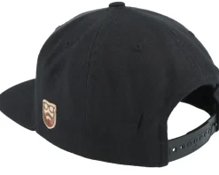 Sports Team Side Patch Black Snapback - Bearded Man